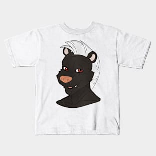 Anthro skunk face Kids T-Shirt